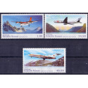 2015. 1,00-45,00 Kr. Civil luftfartshistorie. AFA nr. 702-04 postfrisk  stemplet