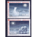 2015. 11,00-12,50 Kr. Julefrimærker. AFA nr. 717-18 postfrisk  stemplet FDC