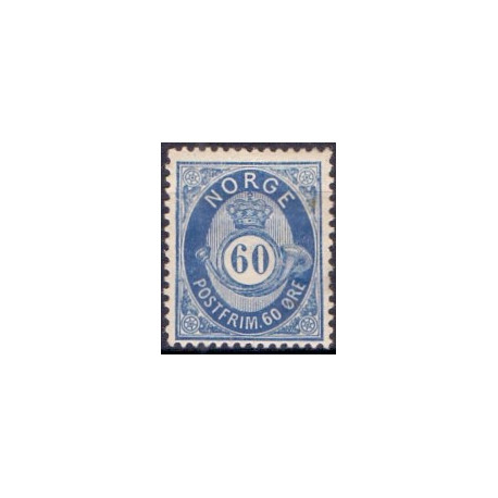 Norge. 1877-78. 60 Øre. AFA nr. 31 ** Postfrisk ubrugt stemplet st.
