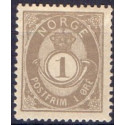 Norge. 1891-93. 1 Øre,  AFA nr. 49 ** Postfrisk ubrugt stemplet st.