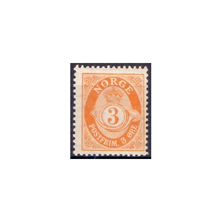 Norge. 1893-98. 3 Øre, tk. 14½x13½, AFA nr. 54B ** Postfrisk ubrugt stemplet st.