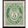 Norge. 1893-98. 5 Øre, tk. 14½x13½, AFA nr. 55B ** Postfrisk ubrugt stemplet st.