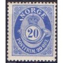 Norge. 1893-98. 20 Øre, tk. 14½x13½, AFA nr. 57B ** Postfrisk ubrugt stemplet st.