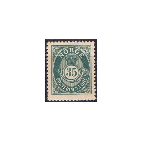 Norge. 1893-98. 35 Øre, tk. 14½x13½, AFA nr. 59B ** Postfrisk ubrugt stemplet st.