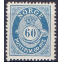 Norge. 1893-98. 60 Øre, tk. 14½x13½, AFA nr. 61B **  Postfrisk ubrugt stemplet st.