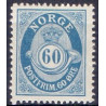 Norge. 1893-98. 60 Øre, tk. 14½x13½, AFA nr. 61B **  Postfrisk ubrugt stemplet st.