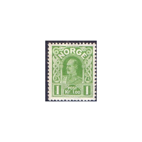 Norge. 1907. Haakon VII, 1.00 kr. AFA nr. 67 **  Postfrisk ubrugt stemplet st.