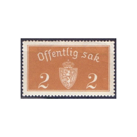 Norge. Tjenste. 1933. 2 Øre. AFA nr. 9 **    / st.