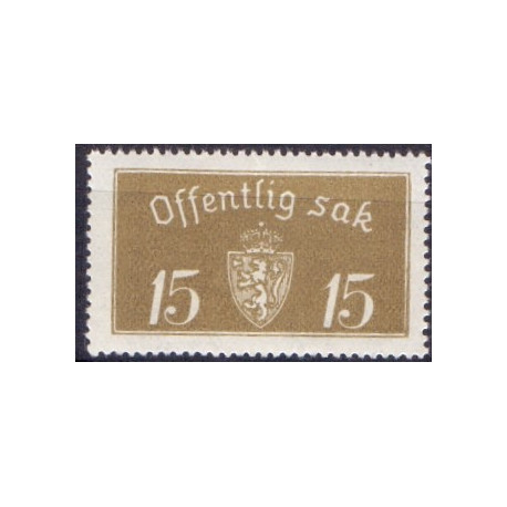 Norge. Tjenste. 1933. 15 Øre. AFA nr. 13 **     / st.