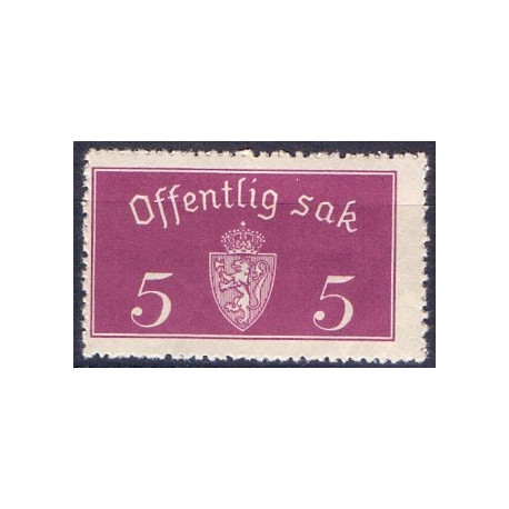 Norge. Tjenste. 1933. 5 Øre. AFA nr. 10a **    / st.
