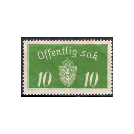 Norge. Tjenste. 1933. 10 Øre. AFA nr. 12a **    / st.