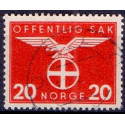 Norge. Tjenste. 1944. 20 Øre. AFA nr. 45 **    / st.