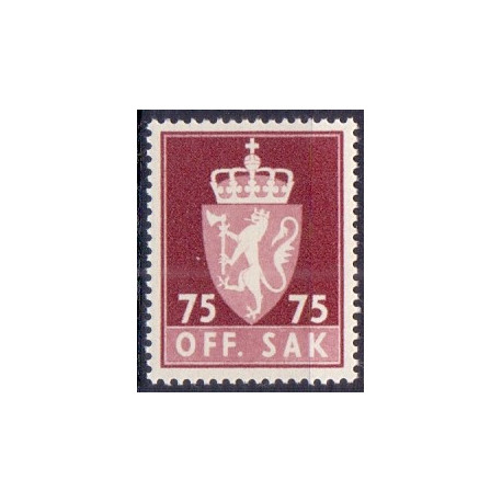 Norge. Tjenste. 1955-58. 75 Øre. AFA nr. 85 **         / st.