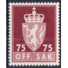 Norge. Tjenste. 1955-58. 75 Øre. AFA nr. 85 **         / st.