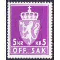 Norge. Tjenste. 1976-82. 5 kr. AFA nr. 118 **    / st.