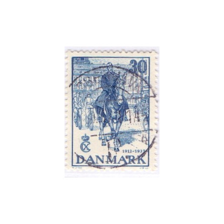 1937. Chr. X. med variant: Dobbeltlinie.  AFA 242x stemplet