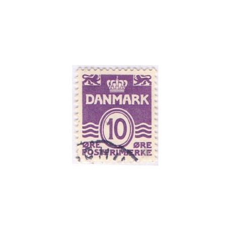 1938. Bølgelinietype med variant : Dobbeltpræg, AFA nr 248x stemplet