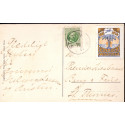 DWI. Postkort fra St. Thomas med AFA nr 36 samt julemærke 1914 lokalt