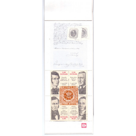 2001. Første Danske frimærke. Variant. plet på 6-tal, AFA nr. 1280Bx ** hæfte