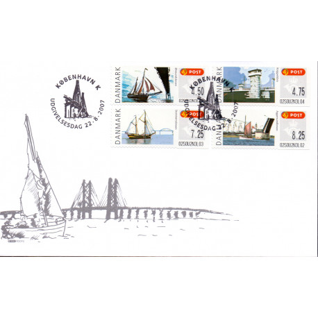 2007. Broer, FDC med 4 forskellige værdier
