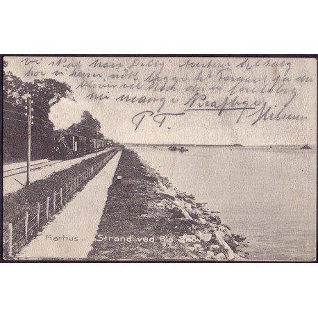 8200. Aarhus.Strand ved Ris Skov, brugt (Stenders)