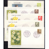 1977. Suppleringsværdier, AFA nr. 644-48 på  FDC med enkeltmærke , 4-blok