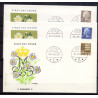 1975. Suppleringsværdier, AFA nr. 585-87 på  FDC med enkeltmærke , 4-blok