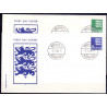 1986. Suppleringsværdier, AFA nr. 847-48 på  FDC med enkeltmærke , 4-blok
