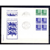 1986. Suppleringsværdier, AFA nr. 847-48 på  FDC med enkeltmærke , 4-blok