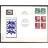 1982. Suppleringsværdier, AFA nr. 749, 753 på  FDC med enkeltmærke , 4-blok