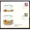 1965. Suppleringsværdier, AFA nr. 436-37 på  FDC med enkeltmærke , 4-blok