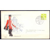 1952. Bølgelinie, AFA nr. 335 på  FDC med enkeltmærke, 4-blok