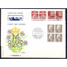 1980. Suppleringsværdier, AFA nr. 706-07 + 246F på  FDC med enkeltmærke , 4-blok
