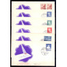 1962, FLOUR mærkerne.  udgivet 15/11/1962 og 29/11/1962  på  FDC med enkeltmærke  , 4-blok