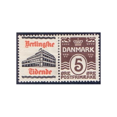 Berlingske Tidende. AFA nr. 30 **          stemplet postfrisk brev