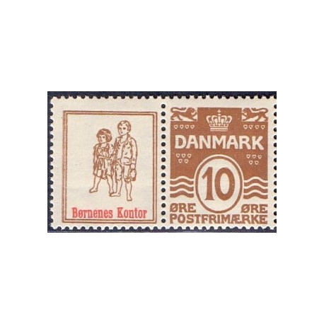 Børnenes Kontor. AFA nr. 49 **       stemplet postfrisk brev