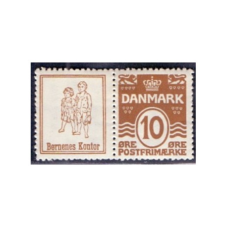 Børnenes Kontor. AFA nr. 54 **      stemplet postfrisk brev