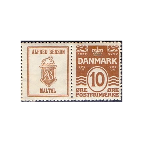 Alfred Benzon, maltøl.  AFA nr. 59 **    stemplet postfrisk brev