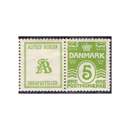Alfred Benzon, Sodapastiller.  AFA nr. 64 **    stemplet postfrisk brev