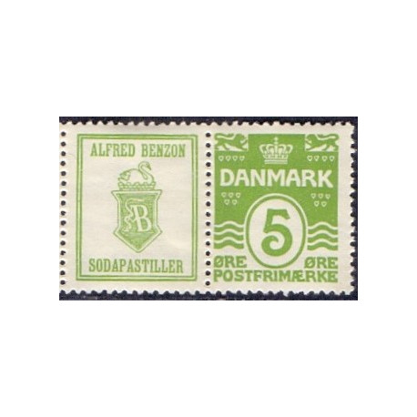 Alfred Benzon, Sodapastiller.  AFA nr. 63 **    stemplet postfrisk brev