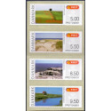 2010. Danske landskaber, stribe med 4 forskellige værdier