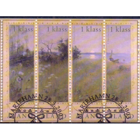 Åland. 2003. Ålandske landskabsmalerier, sammentryk. AFA nr. 217-20 **      st. 