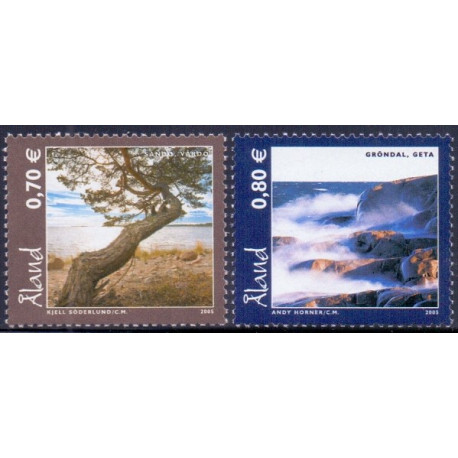 Åland. 2005. Kendte personer, Bomarsund og Sommer AFA nr 253-55 **   st. 