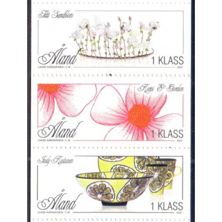Åland. 2007. Kunsthåndværk, 3 stribe. AFA nr 282-84  **   st. 