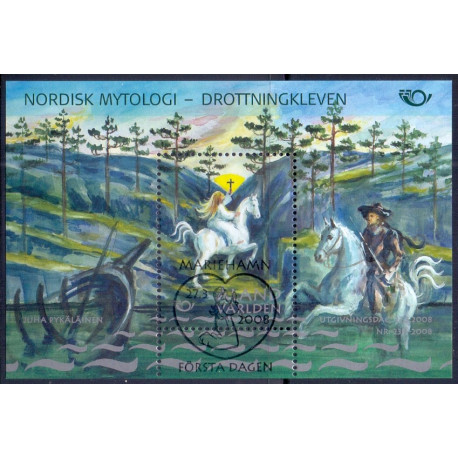 Åland. 2008. Nordisk mytologi III, miniark AFA nr. 291  **  st. 