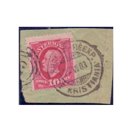 Sverige. Skibsstempel på klip