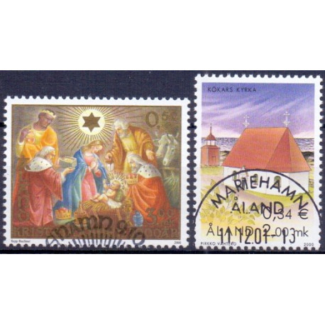 Åland. 2000. Kristendommen & St. Anne-Kirke. AFA nr. 181-82 **     st. 