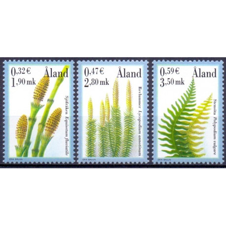 Åland. 2001. Sporeplanter. AFA nr. 183-85 **     st. 