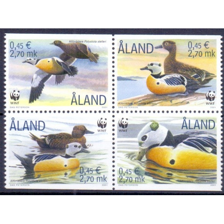 Åland. 2001. Naturbeskyttelse, sammentryk. AFA nr. 186-89 **     st. 