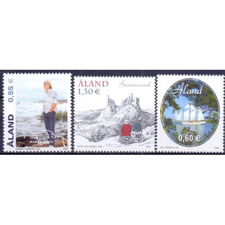 Åland. 2005. Kendte personer, Bomarsund og Sommer AFA nr 253-55 **   st. 